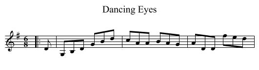 Dancing Eyes - staff notation