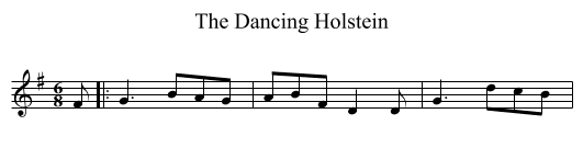 Dancing Holstein, The  - staff notation