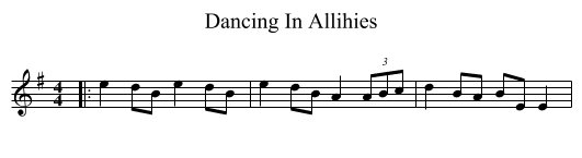 Dancing In Allihies - staff notation