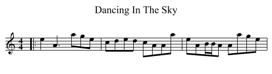 Dancing In The Sky - staff notation