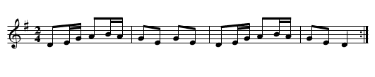 Dancing Master's Reel - staff notation
