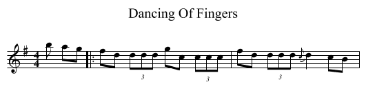Dancing Of Fingers - staff notation