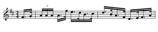 Dancing on the Mountain - staff notation