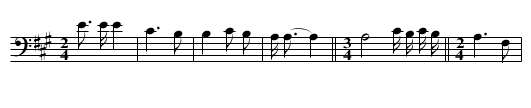 Dancing Song (a) - staff notation
