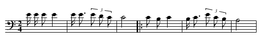 Dancing Song (c) - staff notation