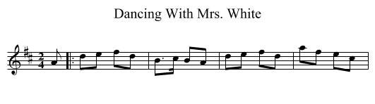 Dancing With Mrs. White - staff notation