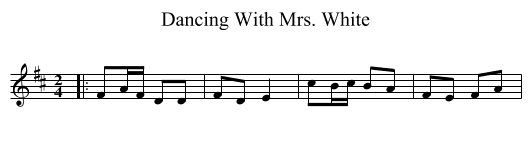 Dancing With Mrs. White - staff notation