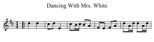Dancing With Mrs. White - staff notation