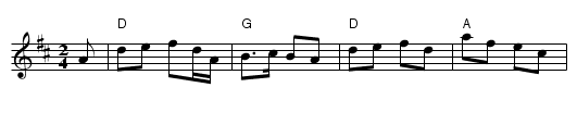 Dancing with Mrs. White - staff notation