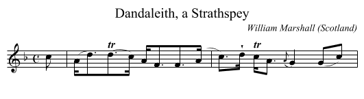 Dandaleith, a Strathspey - staff notation