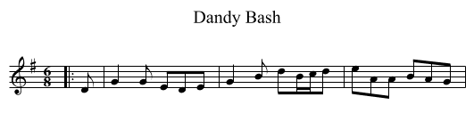Dandy Bash - staff notation