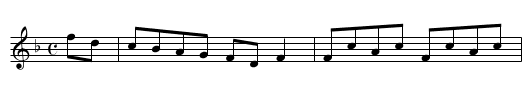 Dandy Davy - staff notation