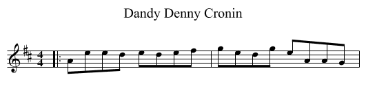 Dandy Denny Cronin - staff notation