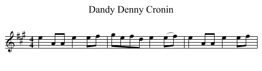 Dandy Denny Cronin - staff notation