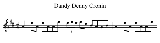 Dandy Denny Cronin - staff notation