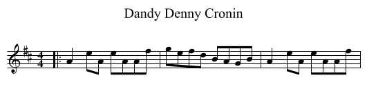 Dandy Denny Cronin - staff notation