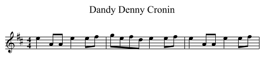 Dandy Denny Cronin - staff notation
