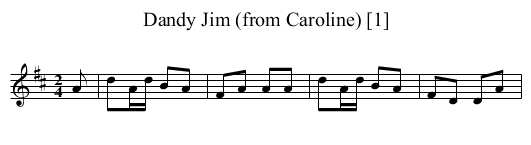 Dandy Jim (from Caroline) [1] - staff notation