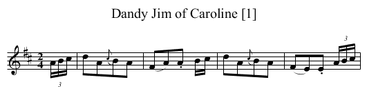 Dandy Jim of Caroline [1] - staff notation