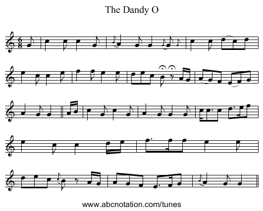 Dandy O, The - staff notation
