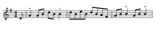 Dandy Reel - staff notation