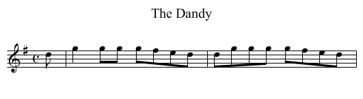 Dandy, The - staff notation