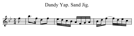 Dandy Yap. Sand Jig. - staff notation