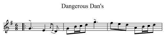 Dangerous Dan's - staff notation