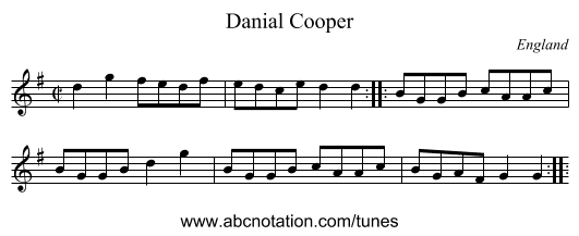 Danial Cooper - staff notation