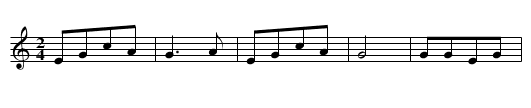 Danianzi qileshou - staff notation