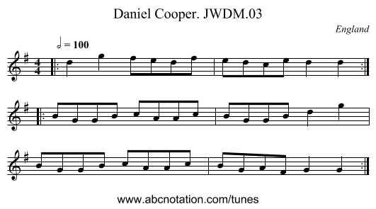 Daniel Cooper. JWDM.03 - staff notation