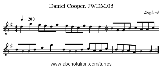Daniel Cooper. JWDM.03 - staff notation