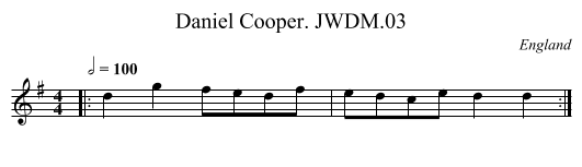 Daniel Cooper. JWDM.03 - staff notation