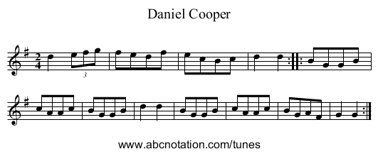 Daniel Cooper - staff notation