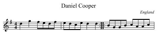 Daniel Cooper - staff notation