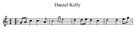 Daniel Kelly - staff notation
