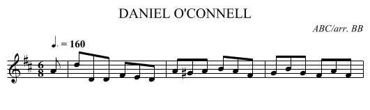 DANIEL O'CONNELL - staff notation