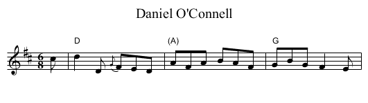 Daniel O'Connell - staff notation