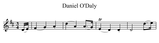 Daniel O'Daly - staff notation