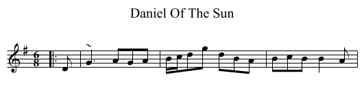 Daniel Of The Sun - staff notation