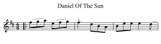 Daniel Of The Sun - staff notation