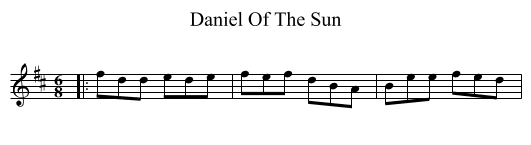 Daniel Of The Sun - staff notation