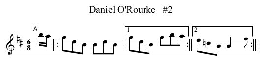 Daniel O'Rourke   #2 - staff notation