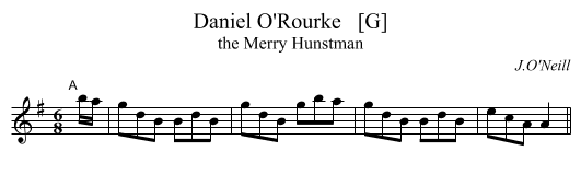 Daniel O'Rourke   [G] - staff notation