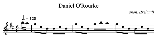 Daniel O'Rourke - staff notation