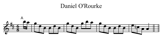 Daniel O'Rourke - staff notation