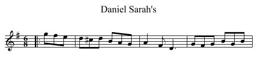 Daniel Sarah's - staff notation