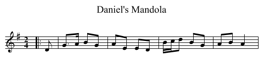 Daniel's Mandola - staff notation