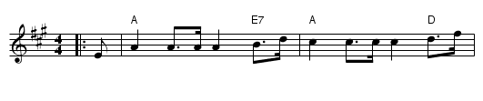 Danish Masquerade - staff notation