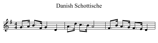 Danish Schottische - staff notation